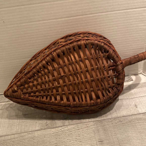 Pear Shaped Handmade Basket 11” x 8 x 2 1/2” - Picture 4 of 4